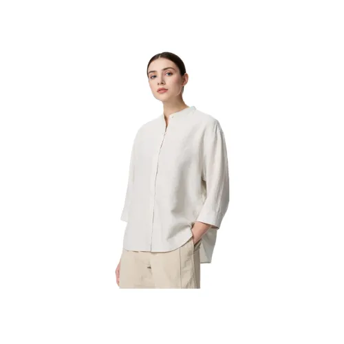UNIQLO Бежевые Женские Рубашки