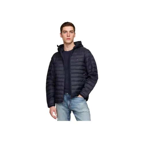 Tommy Hilfiger Хлопковый пуховик Мужской Темно-синий
