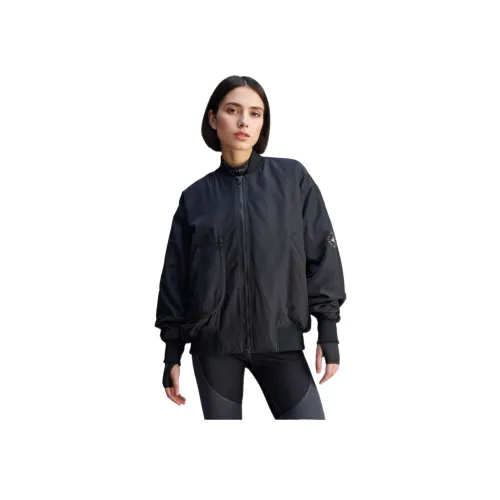 Adidas x Stella McCartney Хлопковый пуховик женский черный