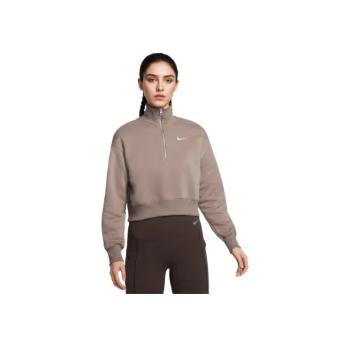 Nike Толстовка Женские Шоколад