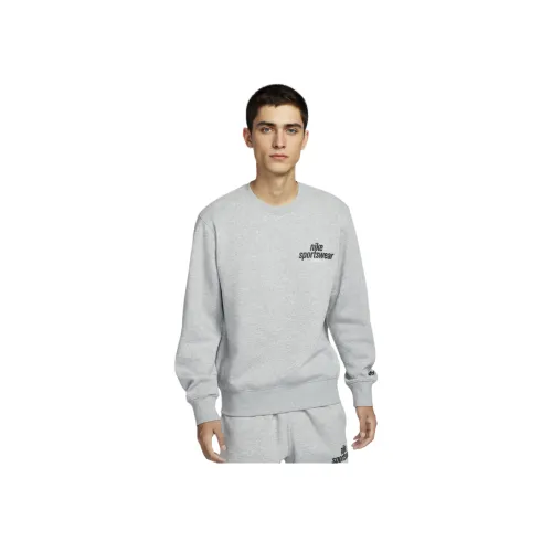 Nike SportswearClub SS25 Толстовка Мужская Светло-Серый