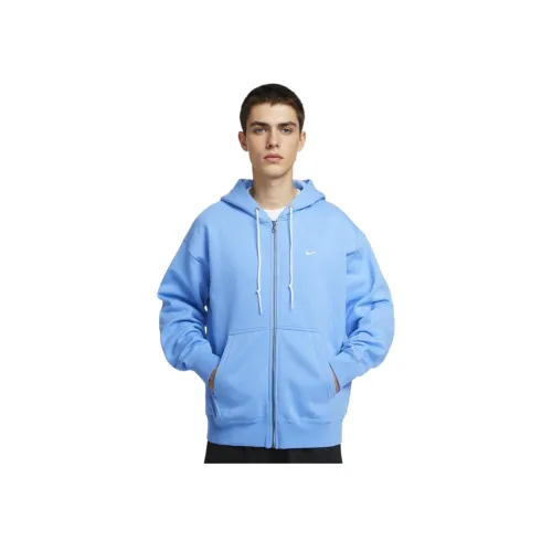 Nike Solo Swoosh Толстовка Мужской Университетский Синий Белый