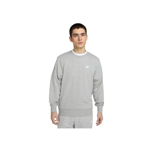 Nike Club Толстовка Мужская Тонированный Темно-Серый Белый