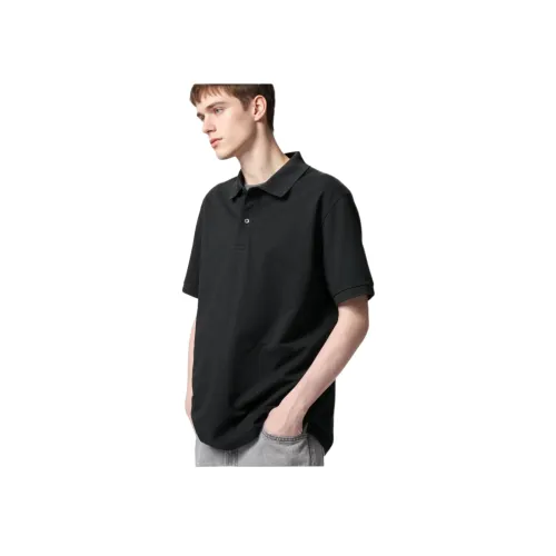 UNIQLO Черное унисекс-поло