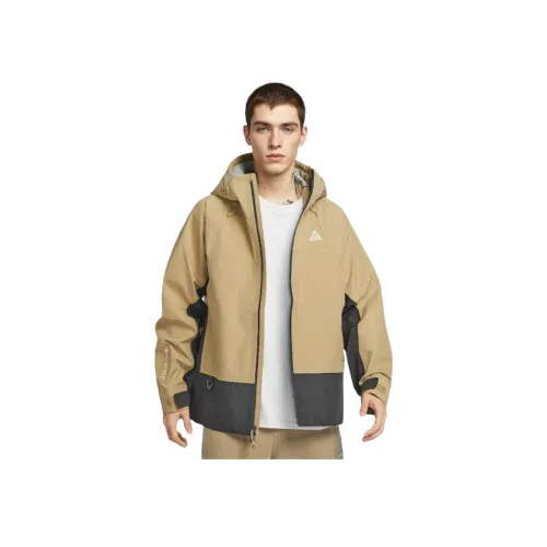 Nike ACG STORM Форма ADV Поход Водонепроницаемый и Ветрозащитный Ветровка Унисекс Абрикосово-чайный Коричневый