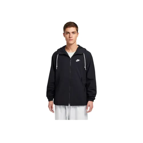 Nike Clubwoven Куртка Мужская Черная Белая