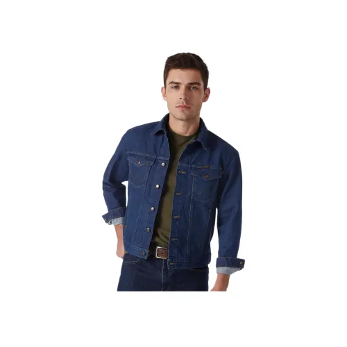 WRANGLER Темно-синий Мужской Джинсовый Куртка
