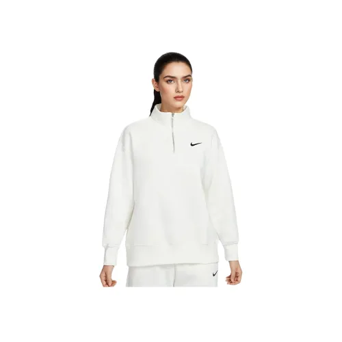 nike Sportswear Phoenix Fleece Свитшот Женские Холст Белый Черный