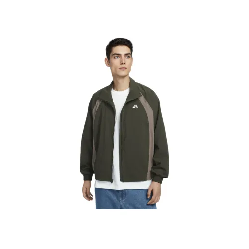 Nike SB Куртка Мужская Секвойя Зеленый CAVE Камень Белый