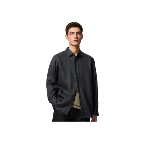 UNIQLO Черные Унисекс Рубашки