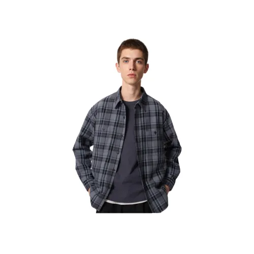 UNIQLO Рубашка Унисекс Asphalt Серый