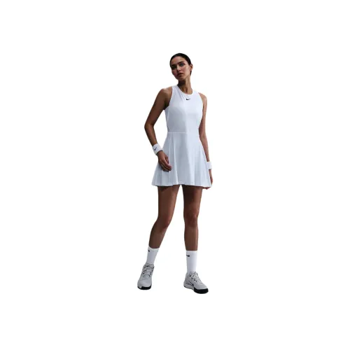 nike Без рукавов Платье Женское Белое