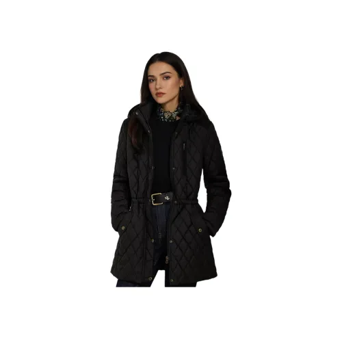 LAUREN RALPH LAUREN Хлопковый пуховик женский черный