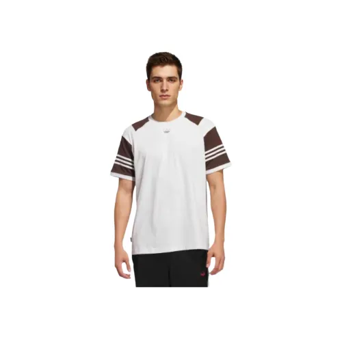 Adidas Originals T-Shirt Unisex Crystal White Dark Brown