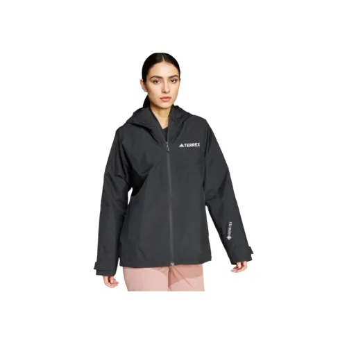 Adidas Водонепроницаемый Ветрозащитный And Дышащий Ветровка Женские Черный