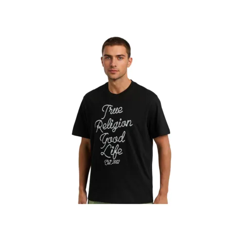 TRUE RELIGION T Рубашка Мужская Черная