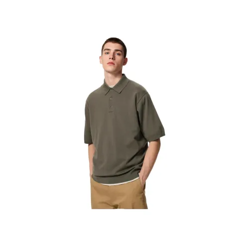 UNIQLO Оливковый Унисекс Поло