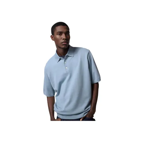 UNIQLO Поло Унисекс Розовый Синий