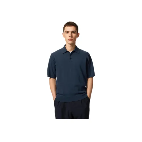 UNIQLO Поло Унисекс Темно-синий