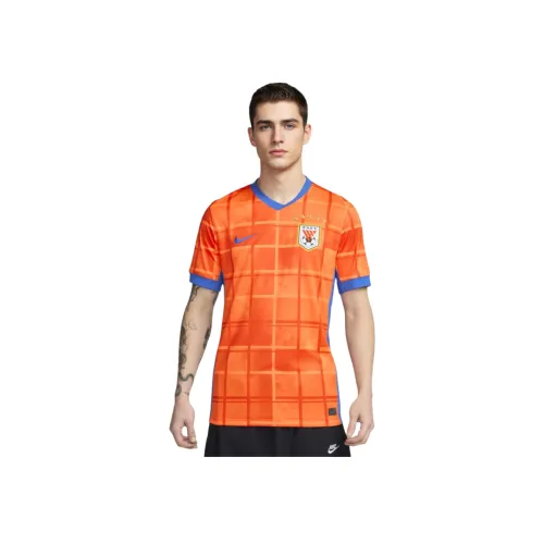 Nike Dri Fit Футбол Джерси Мужской Внимательный к глазу Оранжевый Королевский Синий Королевский Синий