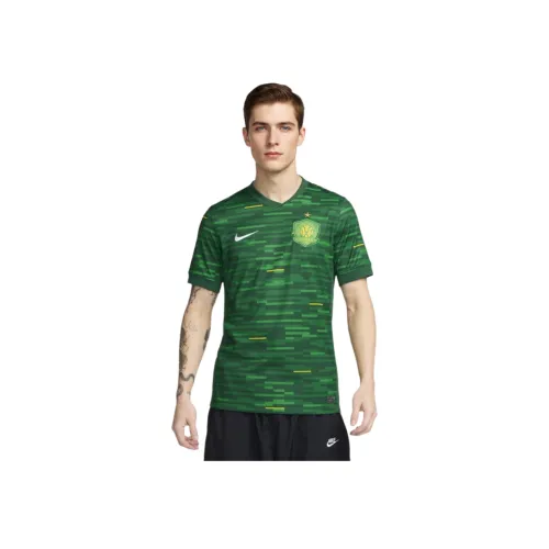 nike Dri Fit Футбол Джерси Мужской Сосновый Зеленый Каньон Зеленый Белый