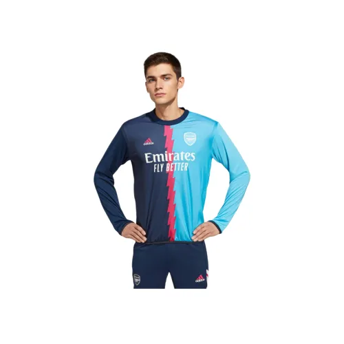 Adidas ArsenalAEROREADY Футболка Джерси Мужская Морской Синий Небесный Синий