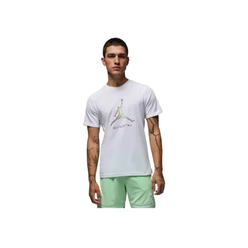 Jordan Sport T-Shirt Мужская Белая Черная