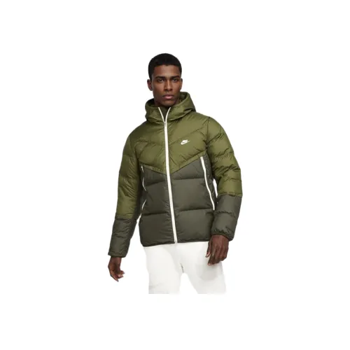Nike Зеленый Мужской Пуховик