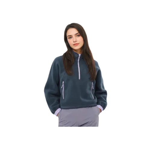 SALOMON CHROMA Cropped Свитшот Женский Темно-синий