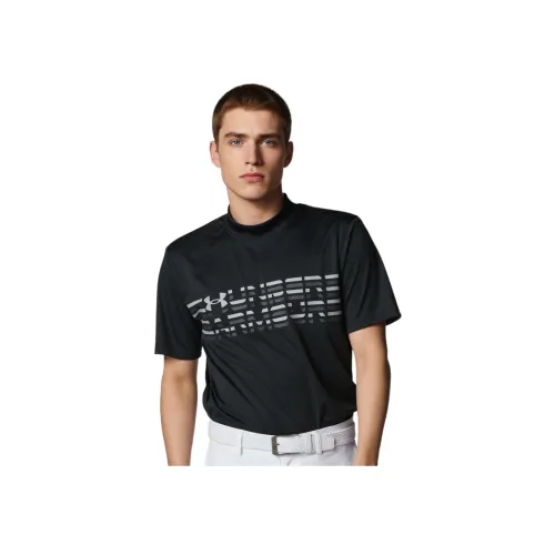 Under Armour Броня Dry Гольф Одежда Мужская Черная