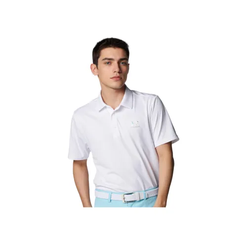 Under Armour Броня Dry Гольф Одежда Мужская Белая