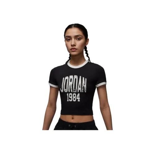 JORDAN Черные Женские T-рубашки