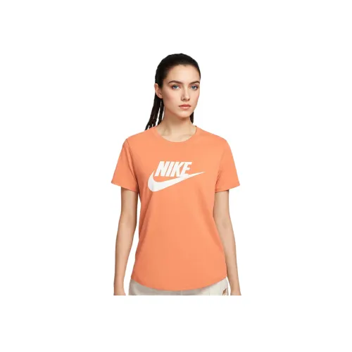 Nike Sportswear Essentials Series Стандартная футболка Женская Мягкая Оранжевая