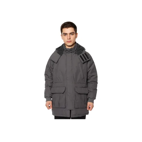 Adidas Серый Мужской Пуховик