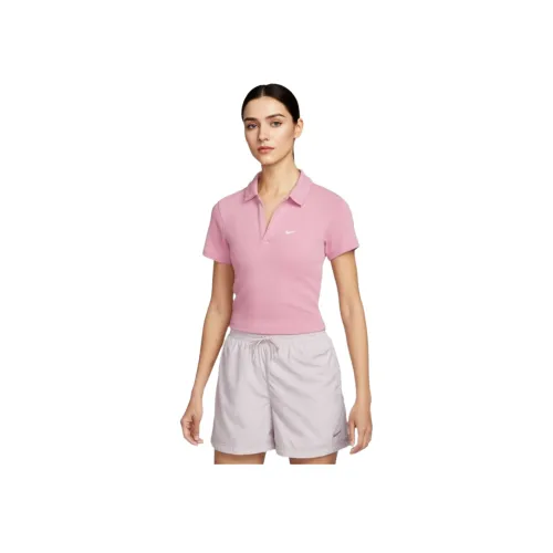 Nike Sportswear Essentials Series Поло Женское Розовое
