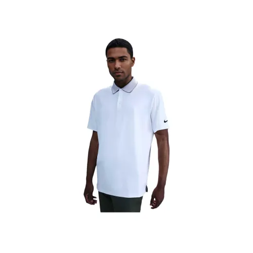 Nike Dri Fit SS25 Гольф Одежда Мужская Белый 100
