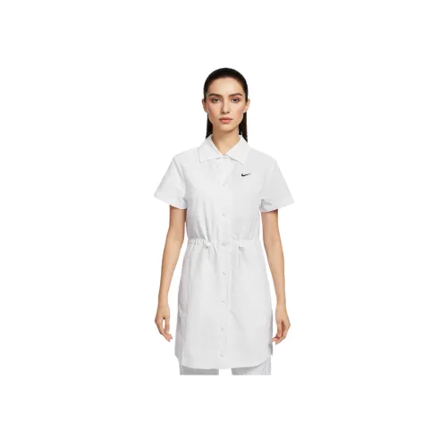 Nike Sportswear Короткий рукав Платье Женское Белое