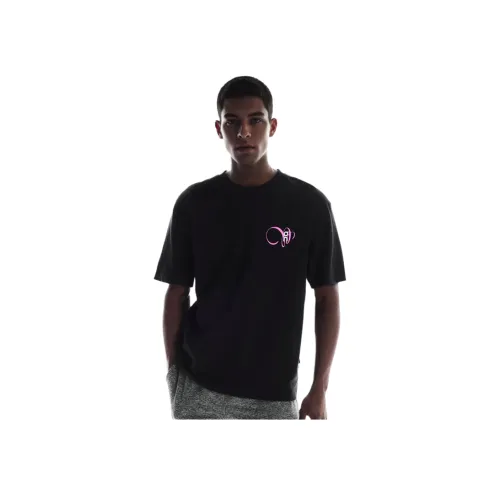 On T-Shirt Мужской Черный Малиновый Красный