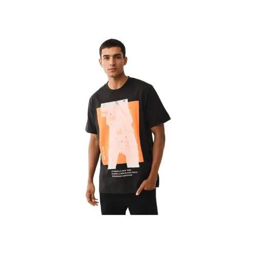 TRUE RELIGION T Рубашка Мужская Черная