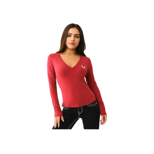 TRUE RELIGION T-рубашка Женская Красная