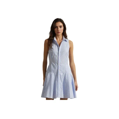 Ralph Lauren Без рукавов Платье Женское Светло-Синий