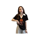 Чёрный топ с узором