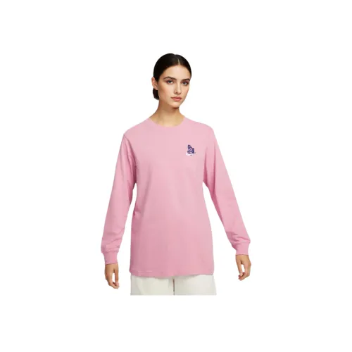 Nike Обычная T-рубашка Женская Элемент Розовый