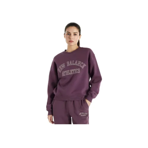 New Balance Толстовка Женская Сливовый Коричневый