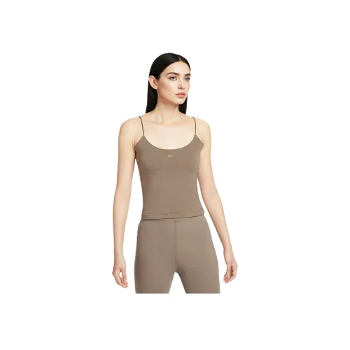 Nike Sportswear Топ на бретелях Женский Норковый Коричневый