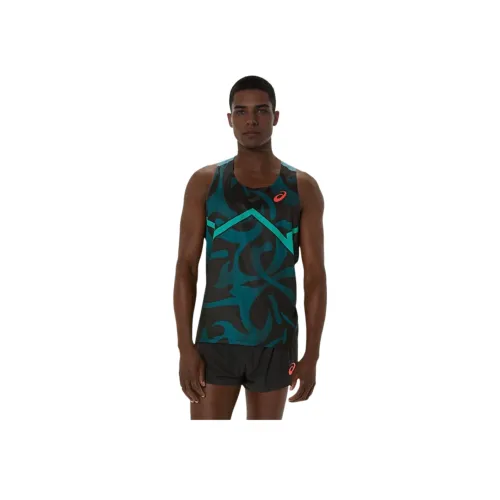 ASICS Blue Men's Tank Tops ASICS Синий Мужские Майки