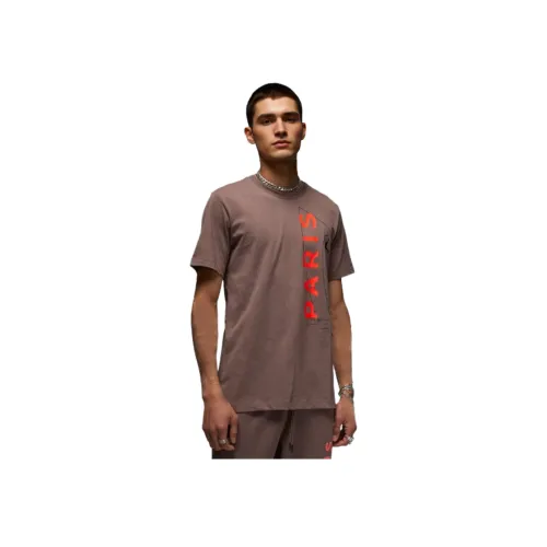 JORDAN Кофейный Мужские T-рубашки