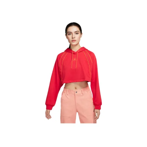 JORDAN Red Women's Sweatshirts Джордан Красный Женские Свитшоты