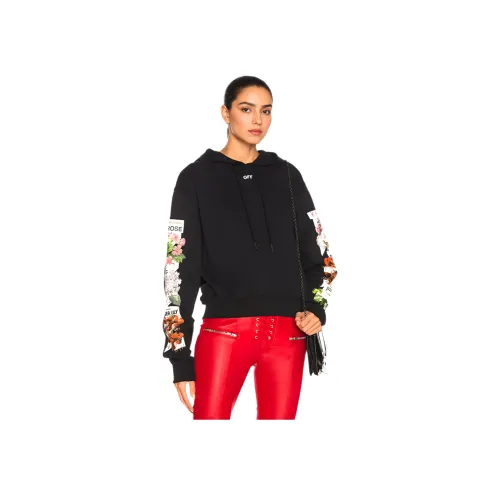 Off Белый черный Женские Свитшоты