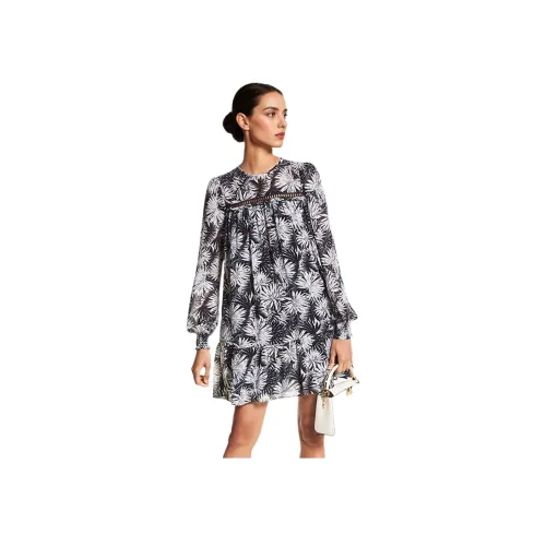 MICHAEL KORS Длинное платье с длинными рукавами женское полночный синий